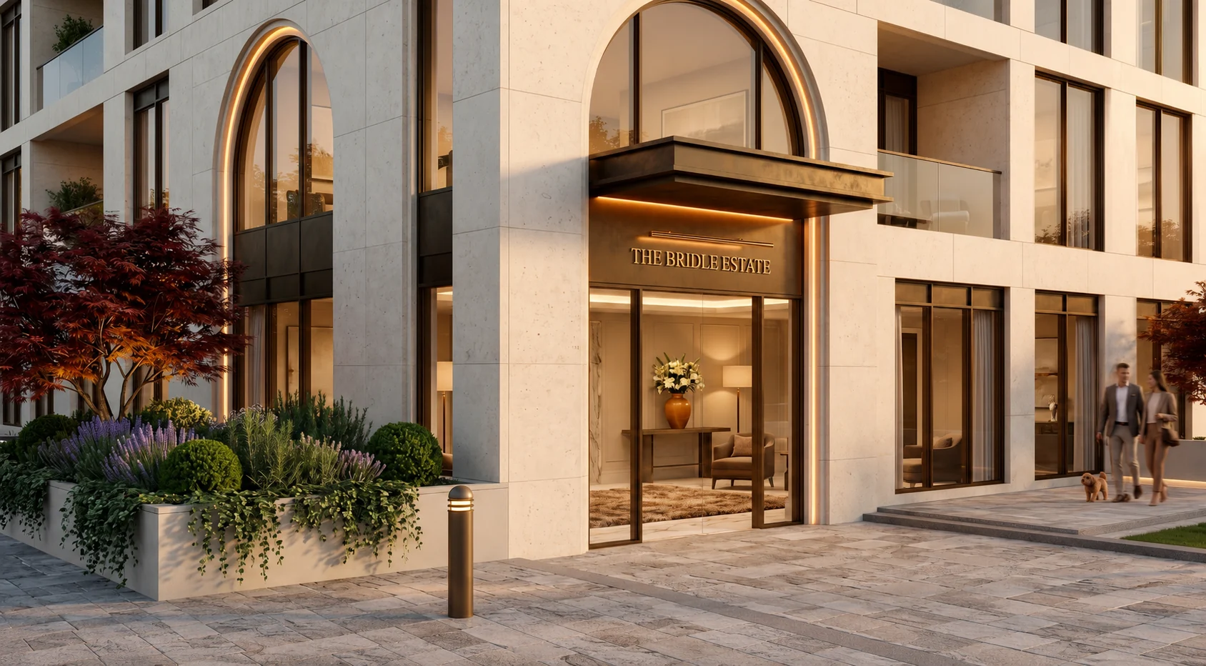 The Bridle Estate private arrival entrance
