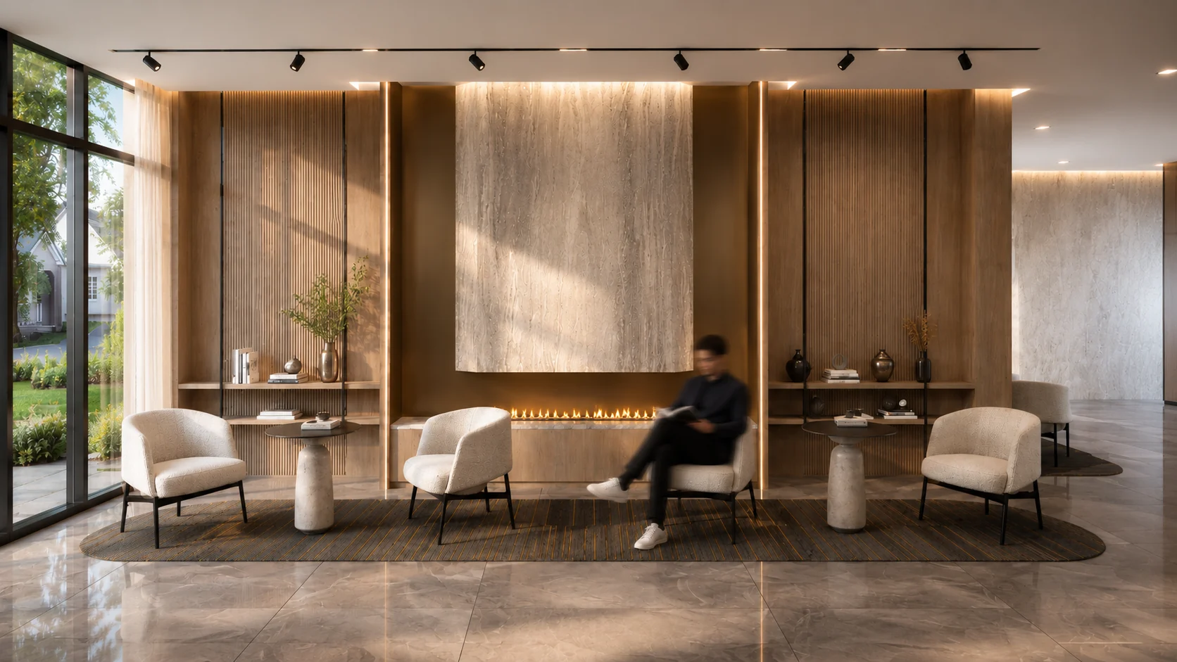 Private fireside residents lounge